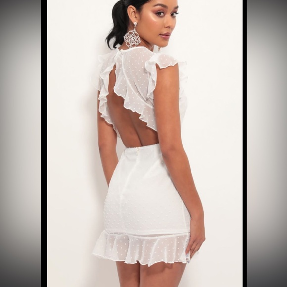 Lucy in the sky white dotted dress - Picture 2 of 5